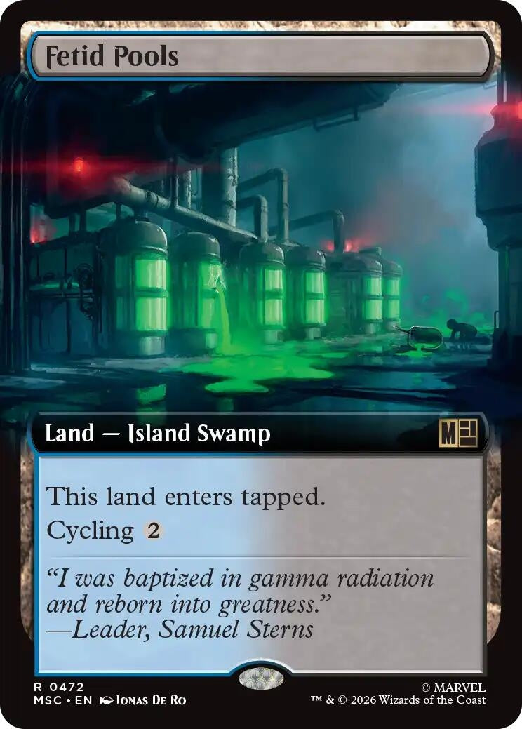 Image for Fetid Pools (Extended Art) (Commander: Marvel Super Heroes) (472) (MSC) - Magic: The Gathering