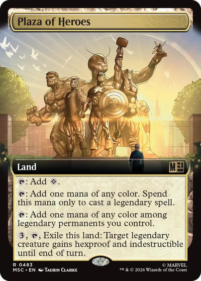 Plaza of Heroes (Extended Art) (Commander: Marvel Super Heroes) (483) (MSC)
