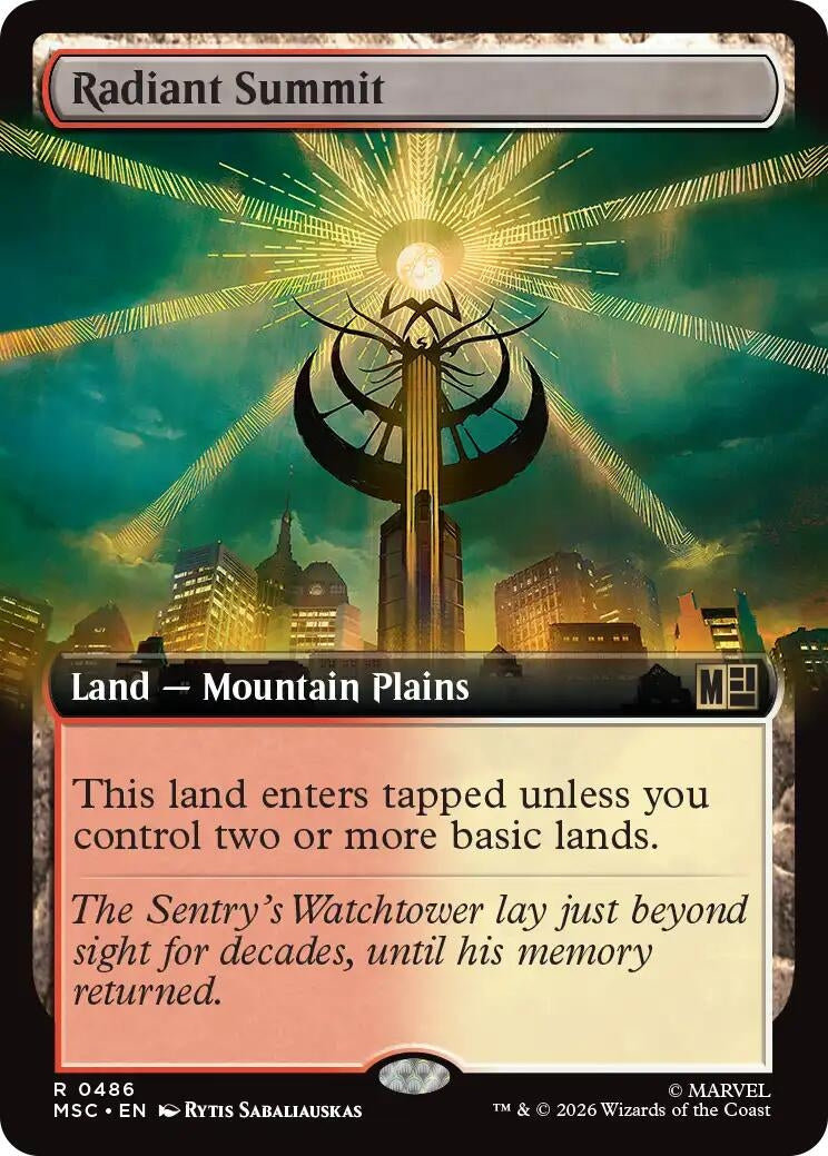 Image for Radiant Summit (Extended Art) (Commander: Marvel Super Heroes) (486) (MSC) - Magic: The Gathering