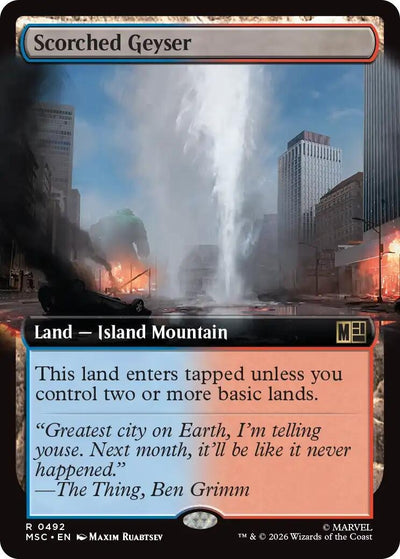 Scorched Geyser (Extended Art) (Commander: Marvel Super Heroes) (492) (MSC)