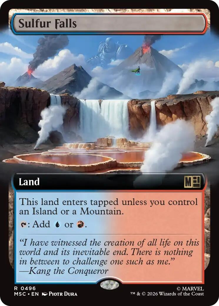 Image for Sulfur Falls (Extended Art) (Commander: Marvel Super Heroes) (496) (MSC) - Magic: The Gathering