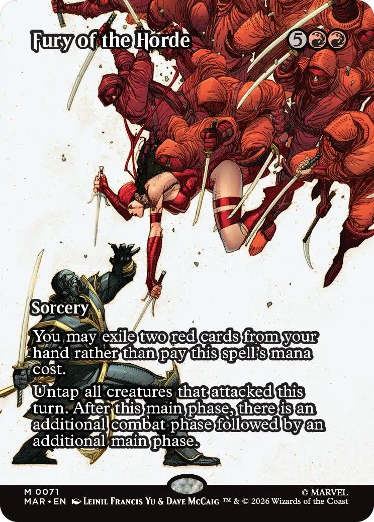 Image for Fury of the Horde (Borderless) (Marvel Universe Eternal-Legal) (71) - Magic: The Gathering