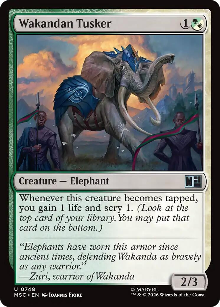 Image for Wakandan Tusker (Commander: Marvel Super Heroes) (748) (MSC) - Magic: The Gathering