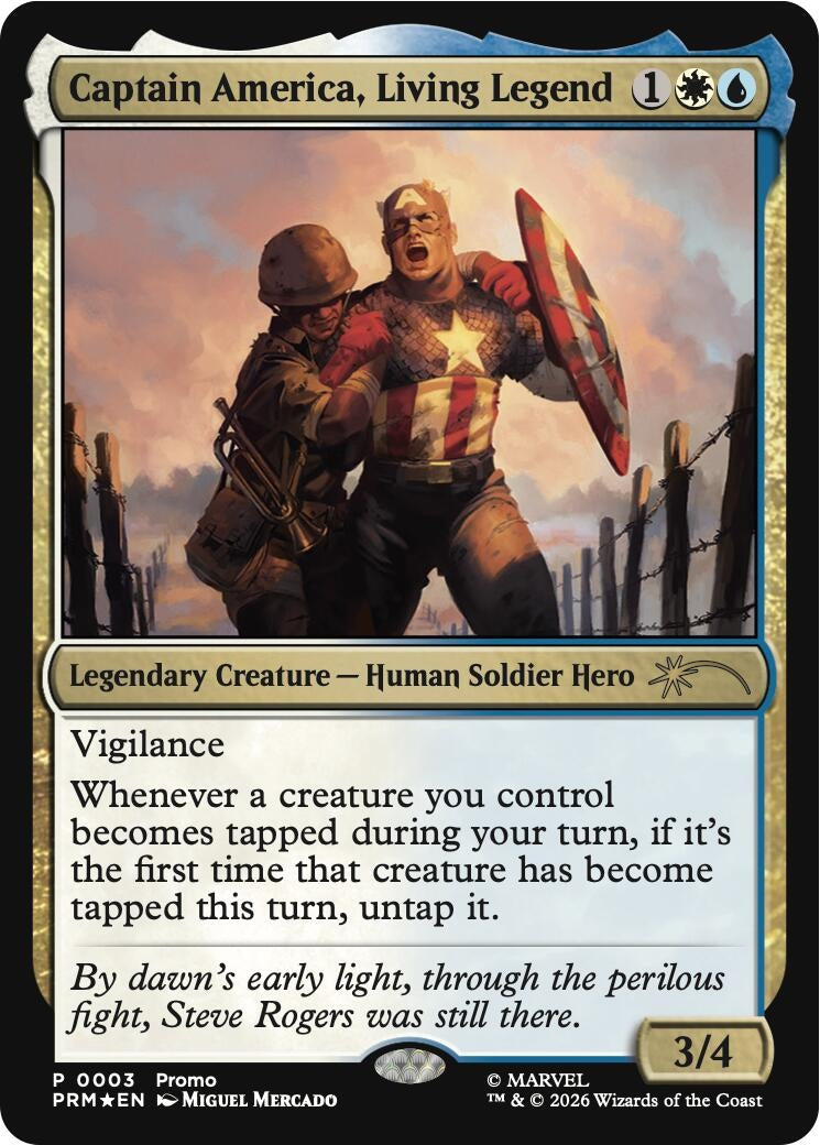 Image for Captain America, Living Legend (Media Promos) (3) (MEDIA) - Magic: The Gathering