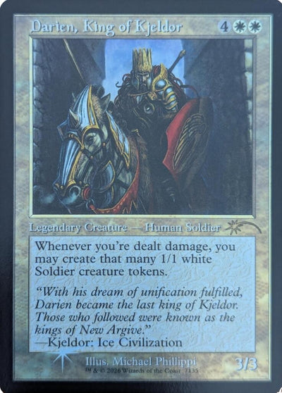 Darien, King of Kjeldor (Retro Frame) (Secret Lair Drop Series) (7135) (SLD)
