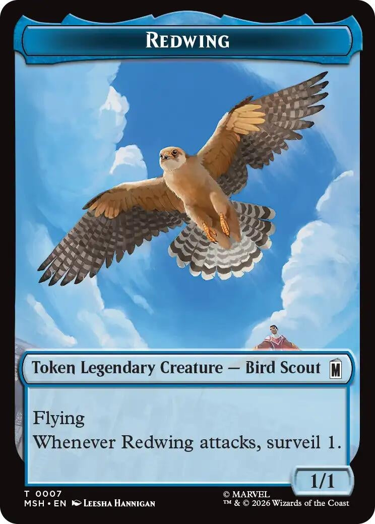 Image for Redwing // Zabu Double-Sided Token (Marvel Super Heroes) (7 // 16) (MSH) - Magic: The Gathering