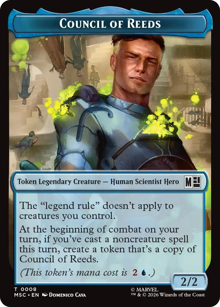 Image for Council of Reeds (0008) // Construct (0014) Double-Sided Token (Commander: Marvel Super Heroes) (8 // 14) (MSC) - Magic: The Gathering