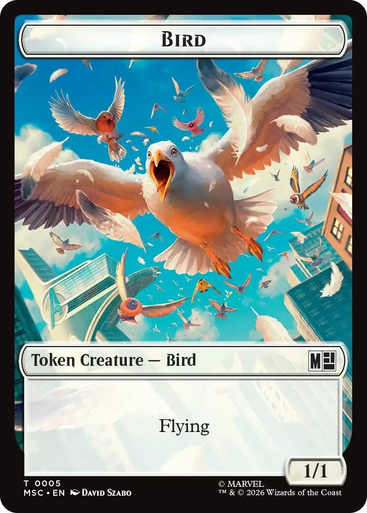 Image for Bird // Rhino Double-Sided Token (Commander: Marvel Super Heroes) (5 // 13) (MSC) - Magic: The Gathering