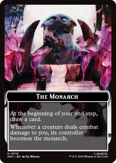 The Monarch (0016) // Vibranium (0031) Double-Sided Token (Surge Foil) (Commander: Marvel Super Heroes) (16 // 31) (MSC)