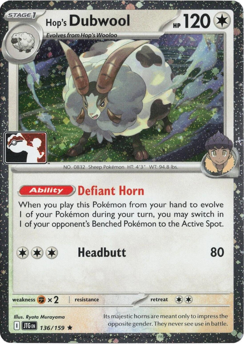 Image for Hop's Dubwool - 136/159 (Cosmos Holo) (Prize Pack Series Cards) (136/159) - Pokemon