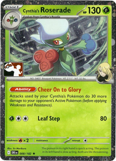 Cynthia's Roserade - 008/182 (Cosmos Holo) (Prize Pack Series Cards) (008/182)