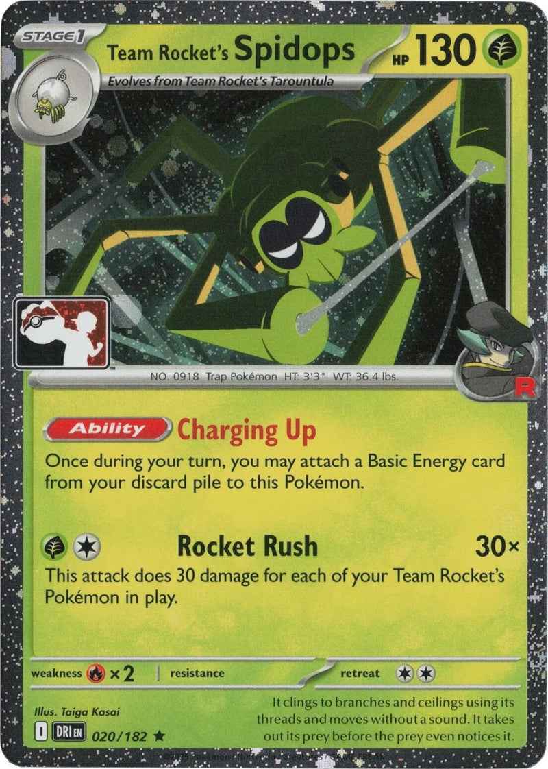 Image for Team Rocket's Spidops - 020/182 (Cosmos Holo) (Prize Pack Series Cards) (020/182) - Pokemon