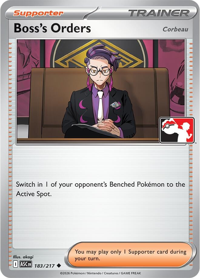 Image for Boss's Orders [Corbeau] (Prize Pack Series Cards) (183/217) - Pokemon