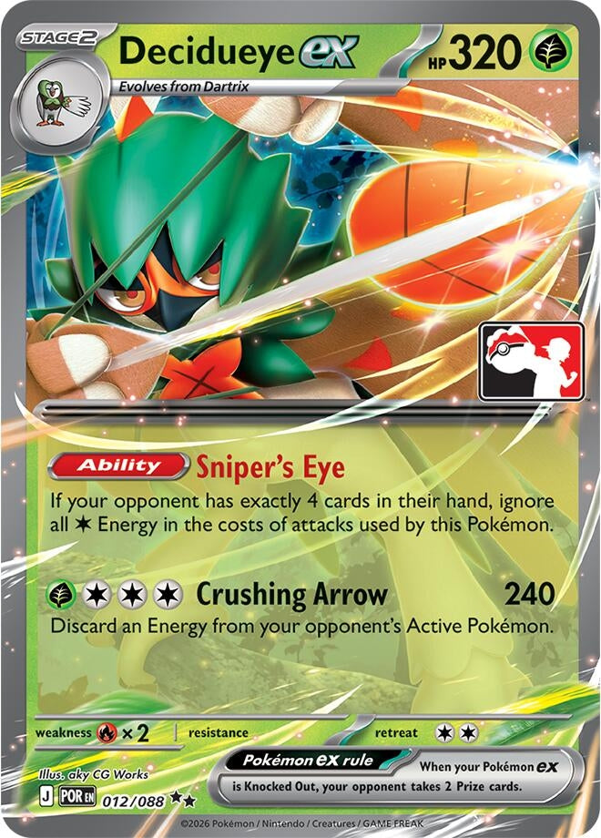 Image for Decidueye ex (Prize Pack Series Cards) (012/088) - Pokemon