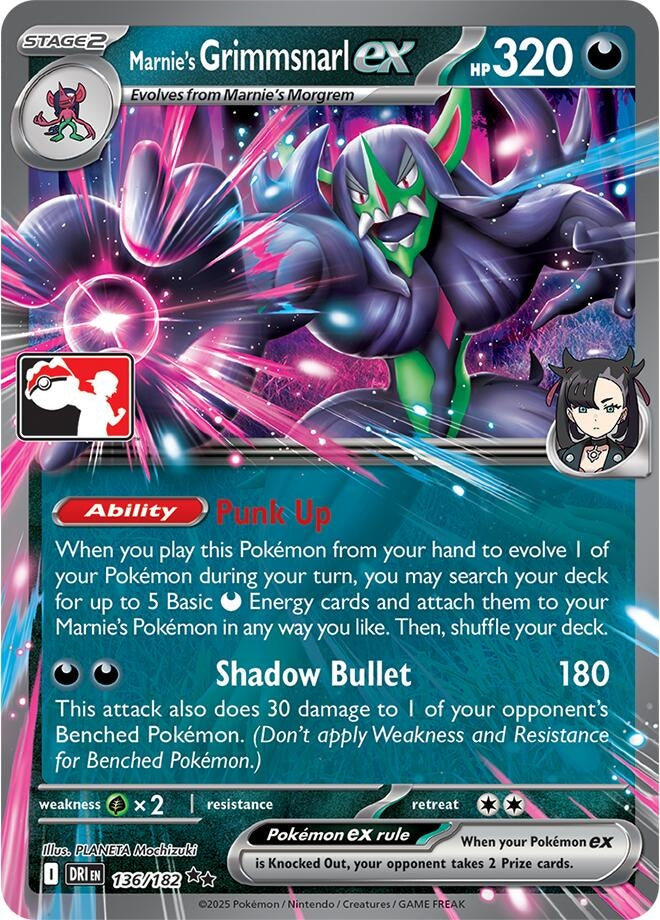Image for Marnie's Grimmsnarl ex (Prize Pack Series Cards) (136/182) - Pokemon