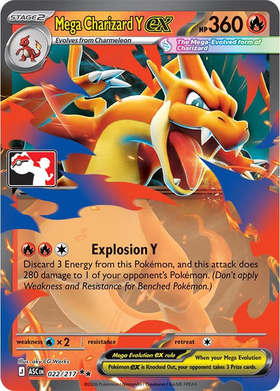Mega Charizard Y ex (Prize Pack Series Cards) (022/217)