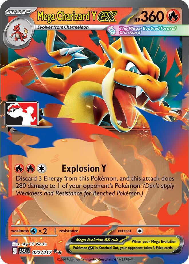 Image for Mega Charizard Y ex (Prize Pack Series Cards) (022/217) - Pokemon
