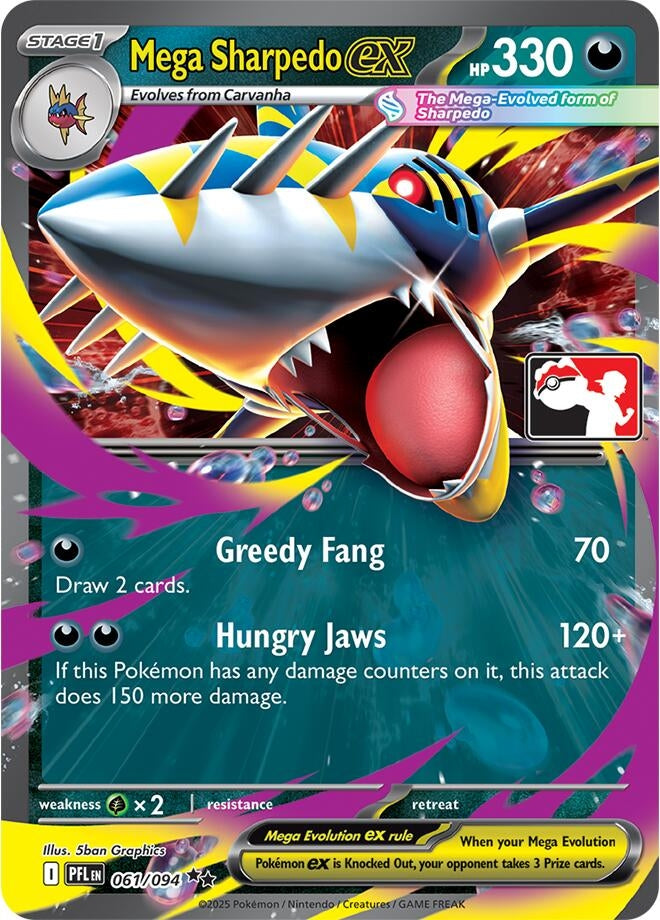 Image for Mega Sharpedo ex (Prize Pack Series Cards) (061/094) - Pokemon