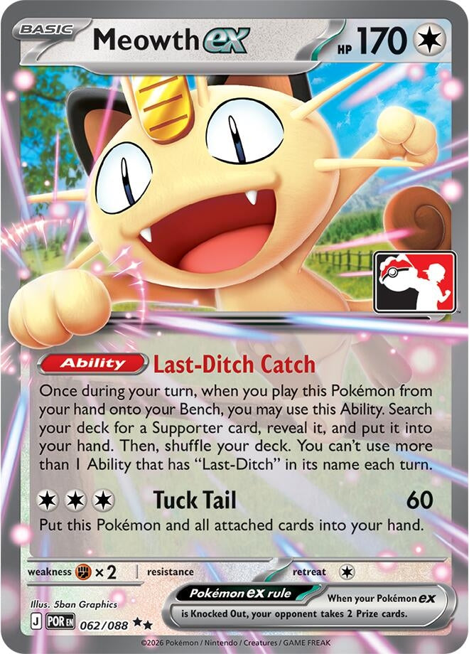 Image for Meowth ex (Prize Pack Series Cards) (062/088) - Pokemon