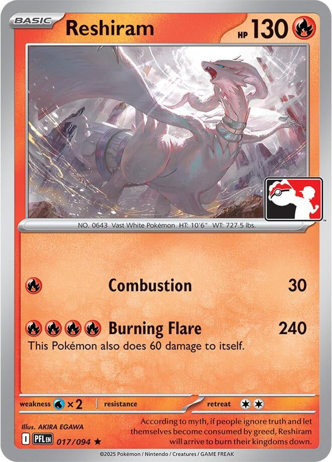 Image for Reshiram (Prize Pack Series Cards) (017/094) - Pokemon