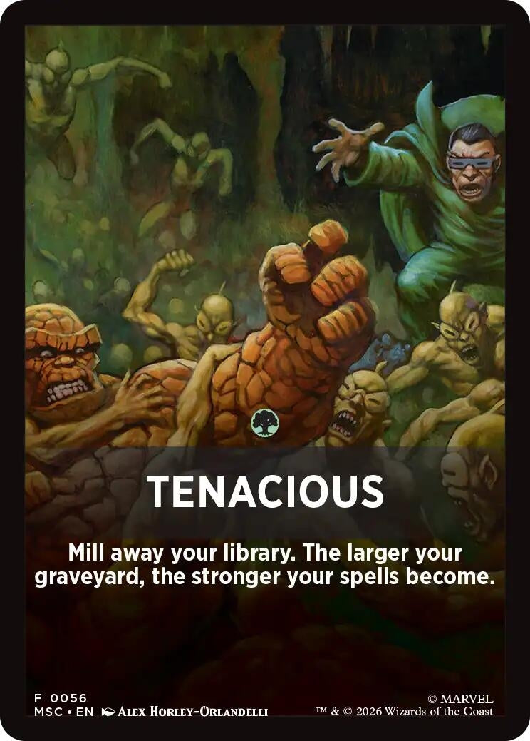 Image for Tenacious Theme Card (Commander: Marvel Super Heroes) (56) (MSC) - Magic: The Gathering