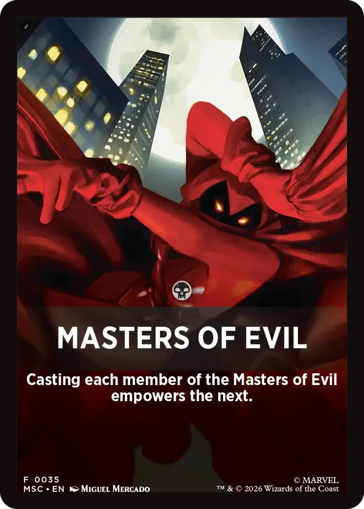 Image for Masters of Evil Theme Card (Commander: Marvel Super Heroes) (35) (MSC) - Magic: The Gathering