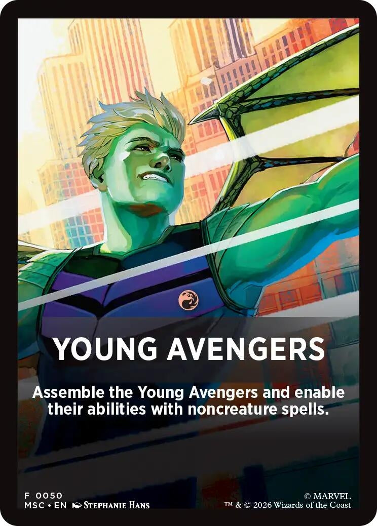 Image for Young Avengers Theme Card (0050) (Commander: Marvel Super Heroes) (50) (MSC) - Magic: The Gathering