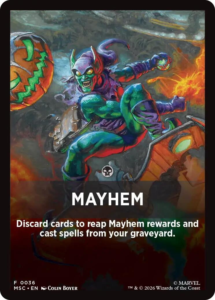 Image for Mayhem Theme Card (Commander: Marvel Super Heroes) (36) (MSC) - Magic: The Gathering