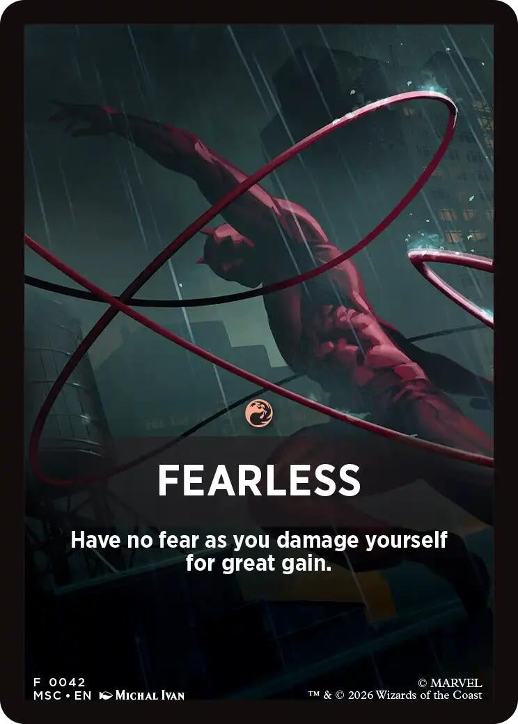 Image for Fearless Theme Card (Commander: Marvel Super Heroes) (42) (MSC) - Magic: The Gathering