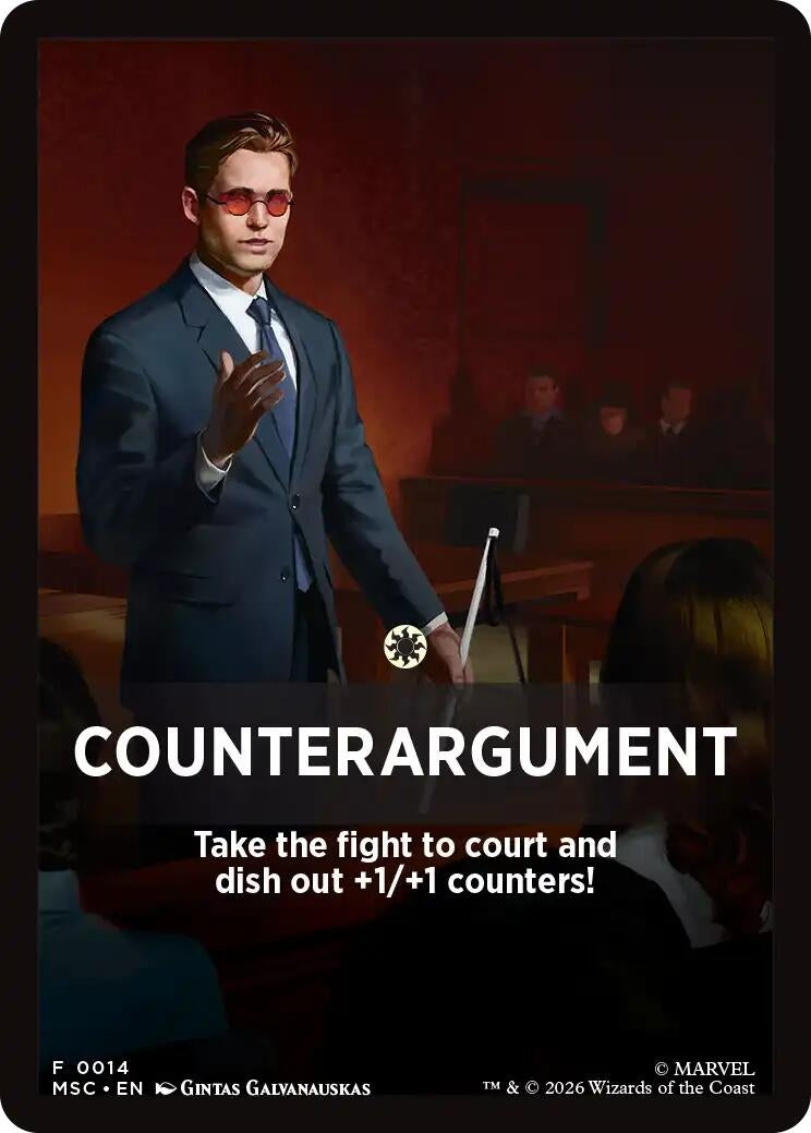 Image for Counterargument Theme Card (Commander: Marvel Super Heroes) (14) (MSC) - Magic: The Gathering