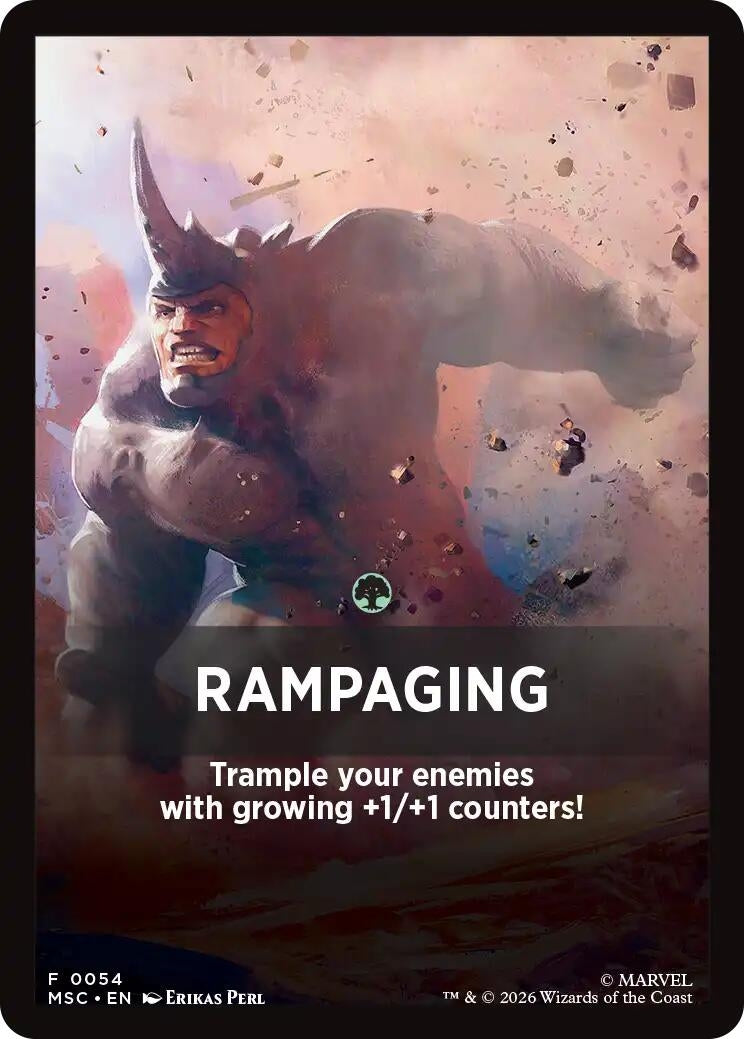 Image for Rampaging Theme Card (Commander: Marvel Super Heroes) (54) (MSC) - Magic: The Gathering