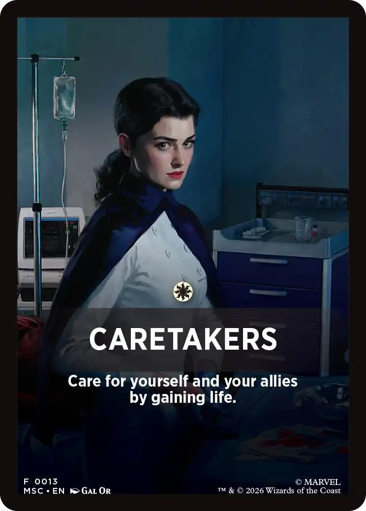 Image for Caretakers Theme Card (Commander: Marvel Super Heroes) (13) (MSC) - Magic: The Gathering