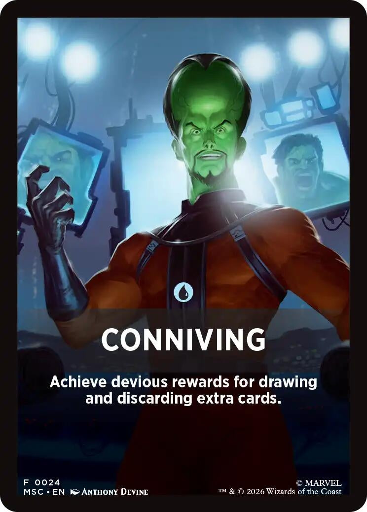 Image for Conniving Theme Card (Commander: Marvel Super Heroes) (24) (MSC) - Magic: The Gathering