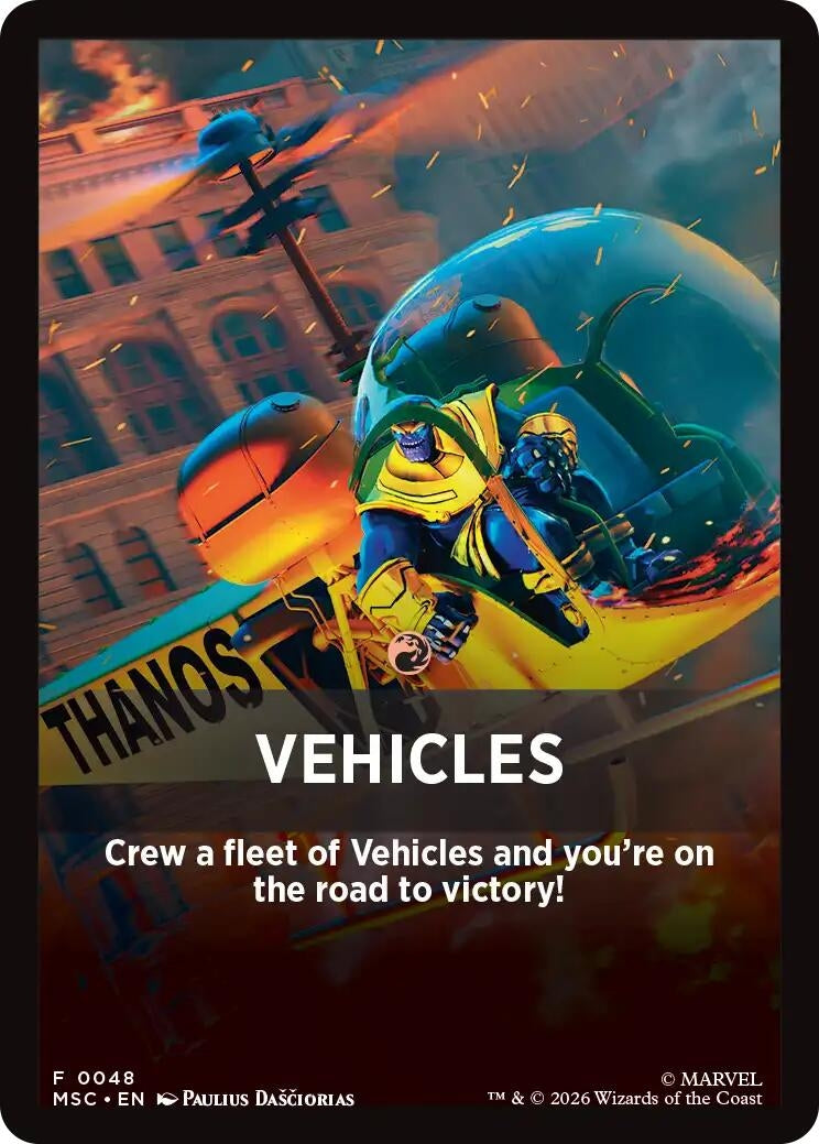 Image for Vehicles Theme Card (Commander: Marvel Super Heroes) (48) (MSC) - Magic: The Gathering