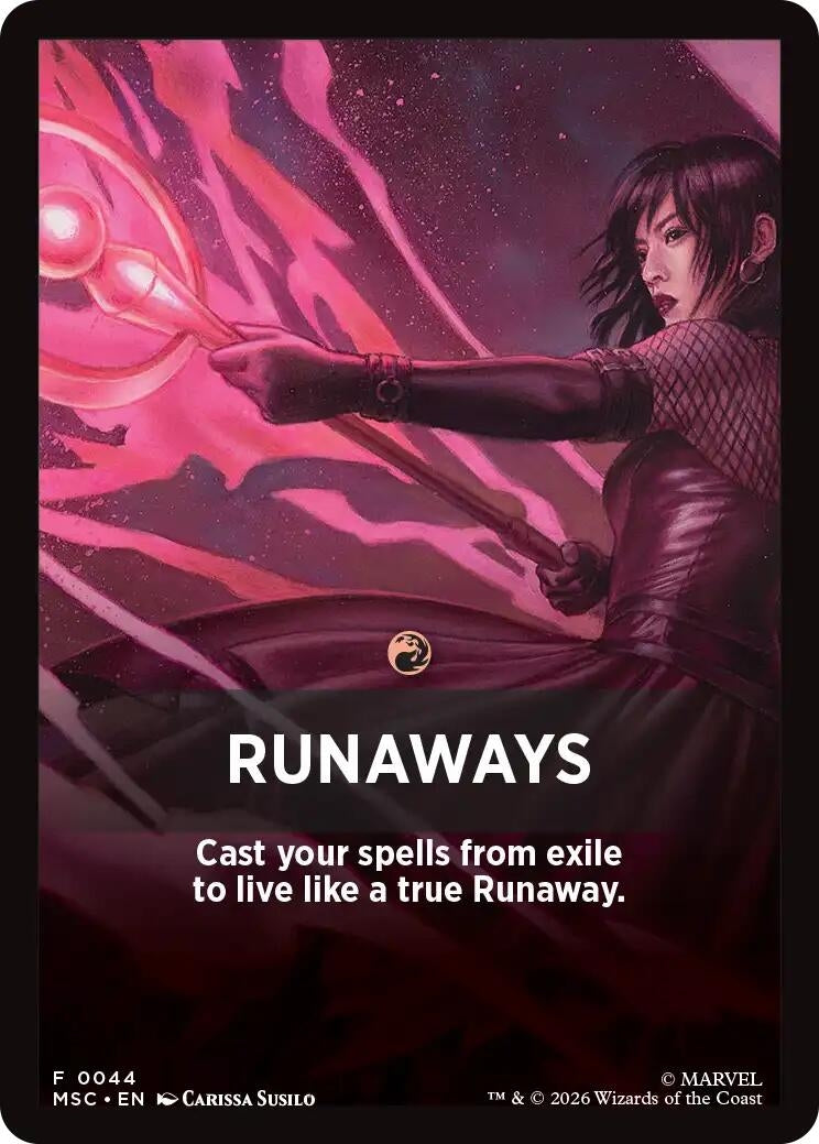 Image for Runaways Theme Card (Commander: Marvel Super Heroes) (44) (MSC) - Magic: The Gathering