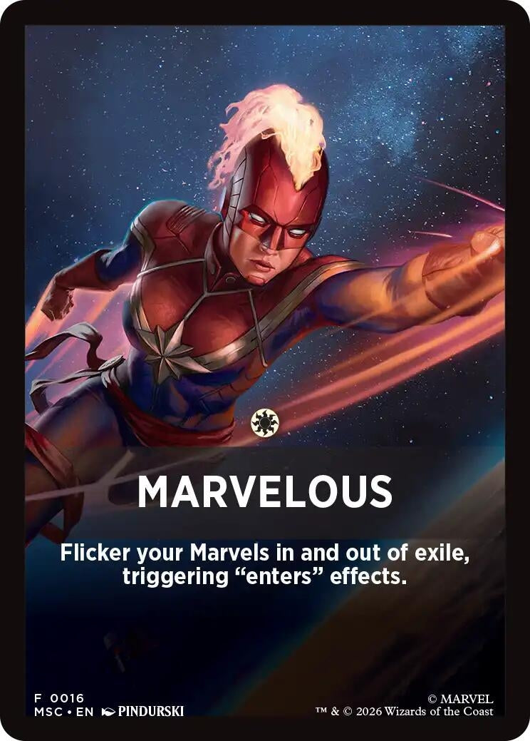 Image for Marvelous Theme Card (Commander: Marvel Super Heroes) (16) (MSC) - Magic: The Gathering