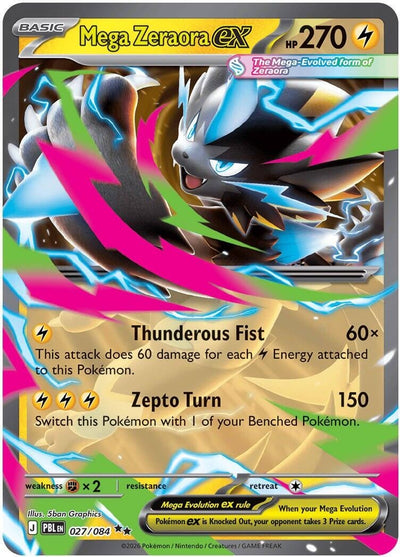 Mega Zeraora ex (ME05: Pitch Black) (027/084) (ME05)