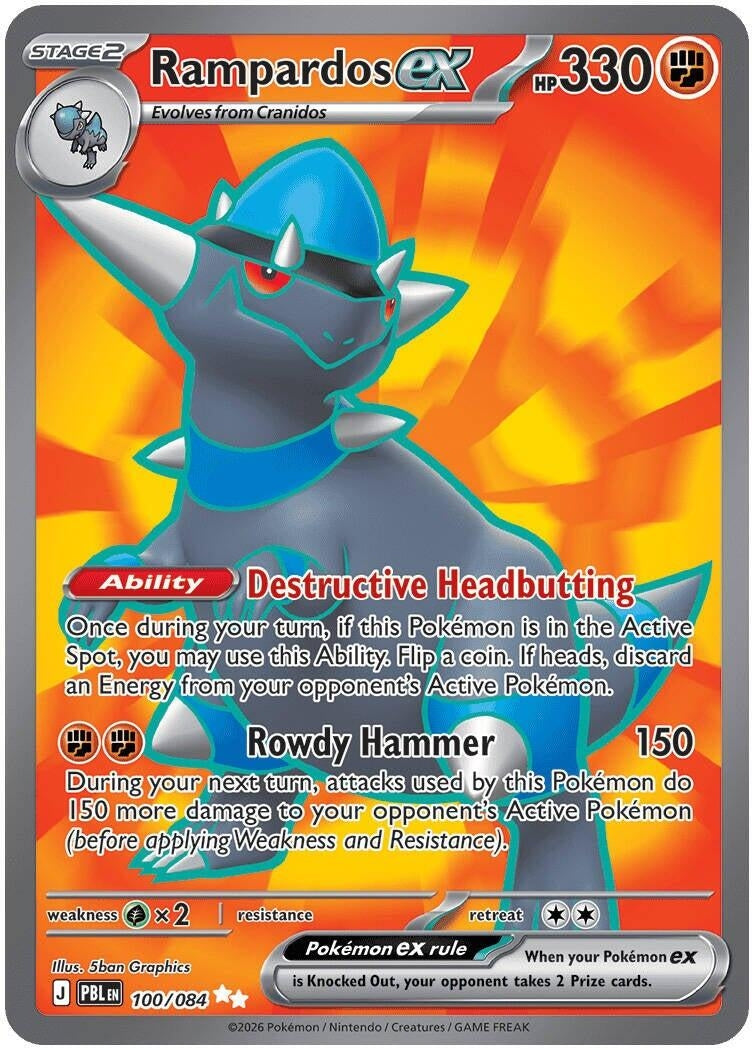 Rampardos ex (ME05: Pitch Black) (100/084) (ME05)