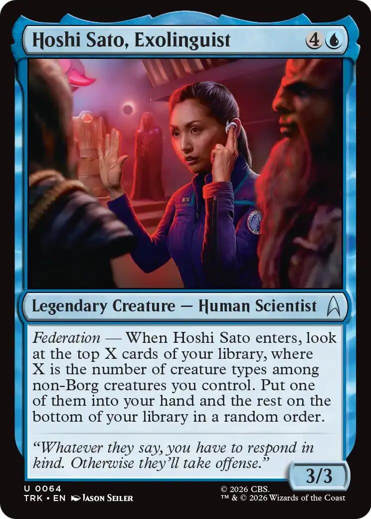 Image for Hoshi Sato, Exolinguist (Star Trek) (64) (TRK) - Magic: The Gathering