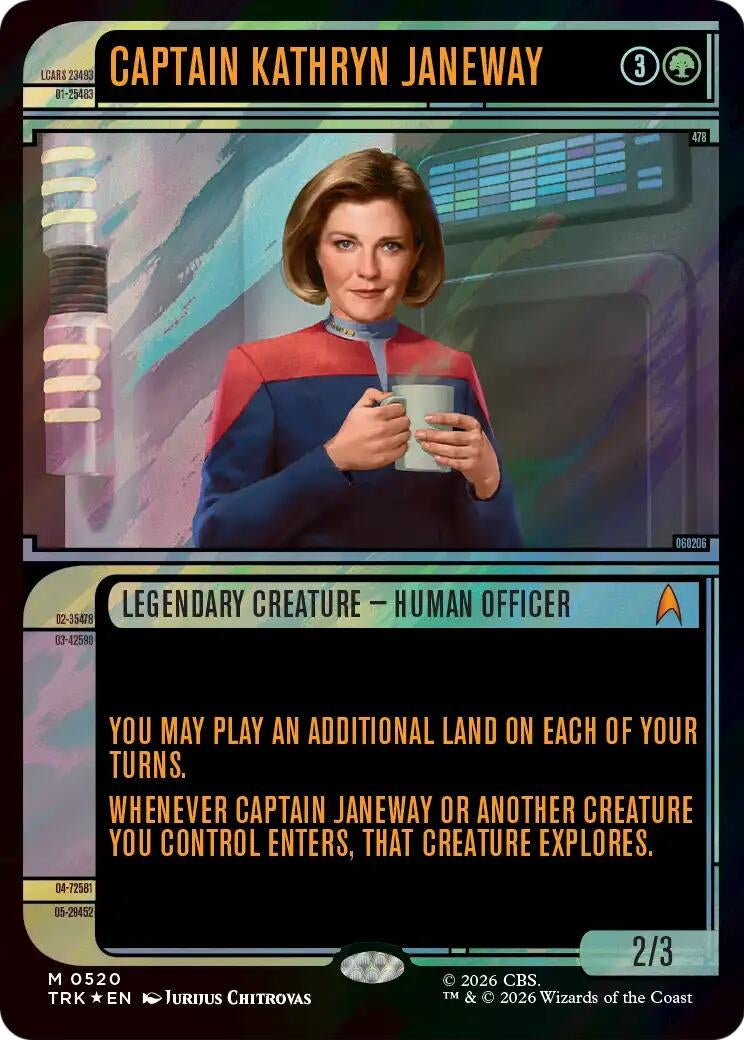 Image for Captain Kathryn Janeway (Showcase) (Surge Foil) (Star Trek) (520) (TRK) - Magic: The Gathering
