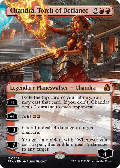 Chandra, Torch of Defiance (Borderless) (Reality Fracture) (309) (FRA)