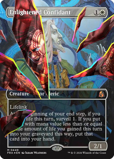 Enlightened Confidant (Borderless) (Facet Foil) (Reality Fracture) (449) (FRA)