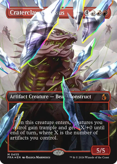 Craterclaw Colossus (Borderless) (Facet Foil) (0455) (Reality Fracture) (455) (FRA)