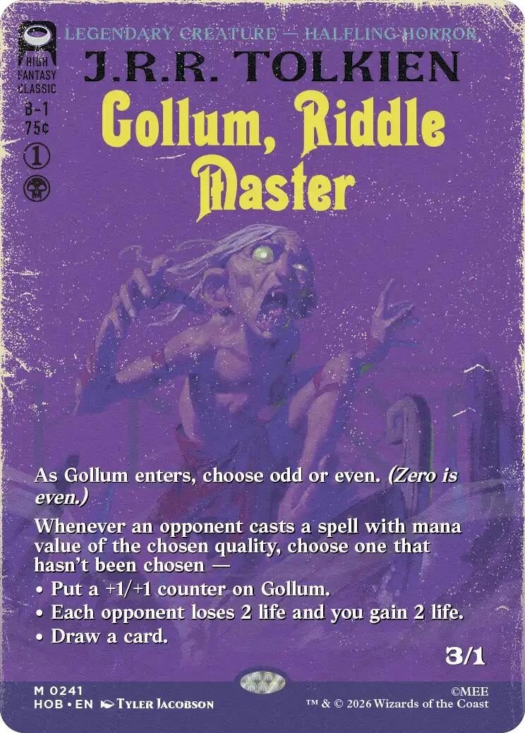 Image for Gollum, Riddle Master (Borderless) (The Hobbit) (241) (HOB) - Magic: The Gathering