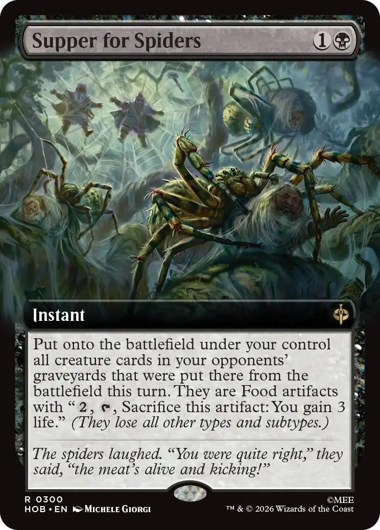 Image for Supper for Spiders (Extended Art) (The Hobbit) (300) (HOB) - Magic: The Gathering