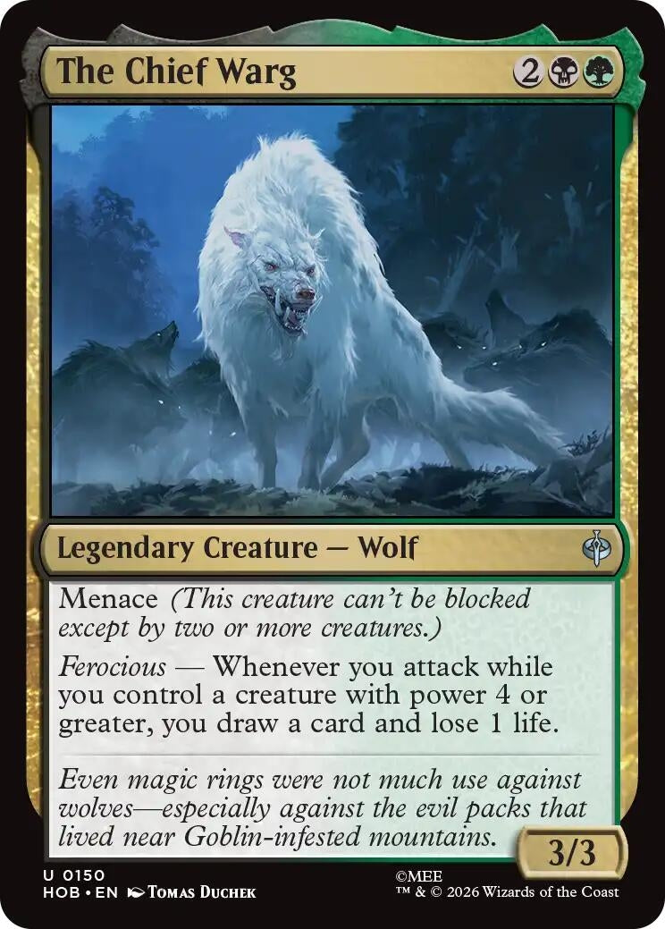 Image for The Chief Warg (The Hobbit) (150) (HOB) - Magic: The Gathering