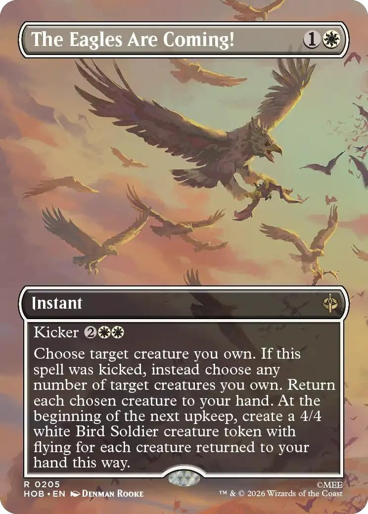 Image for The Eagles Are Coming! (Borderless) (The Hobbit) (205) (HOB) - Magic: The Gathering