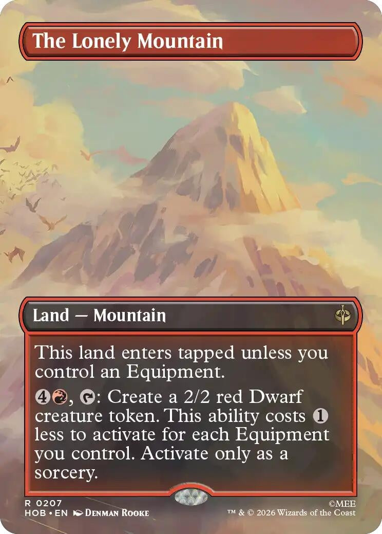 Image for The Lonely Mountain (Borderless) (0207) (The Hobbit) (207) (HOB) - Magic: The Gathering