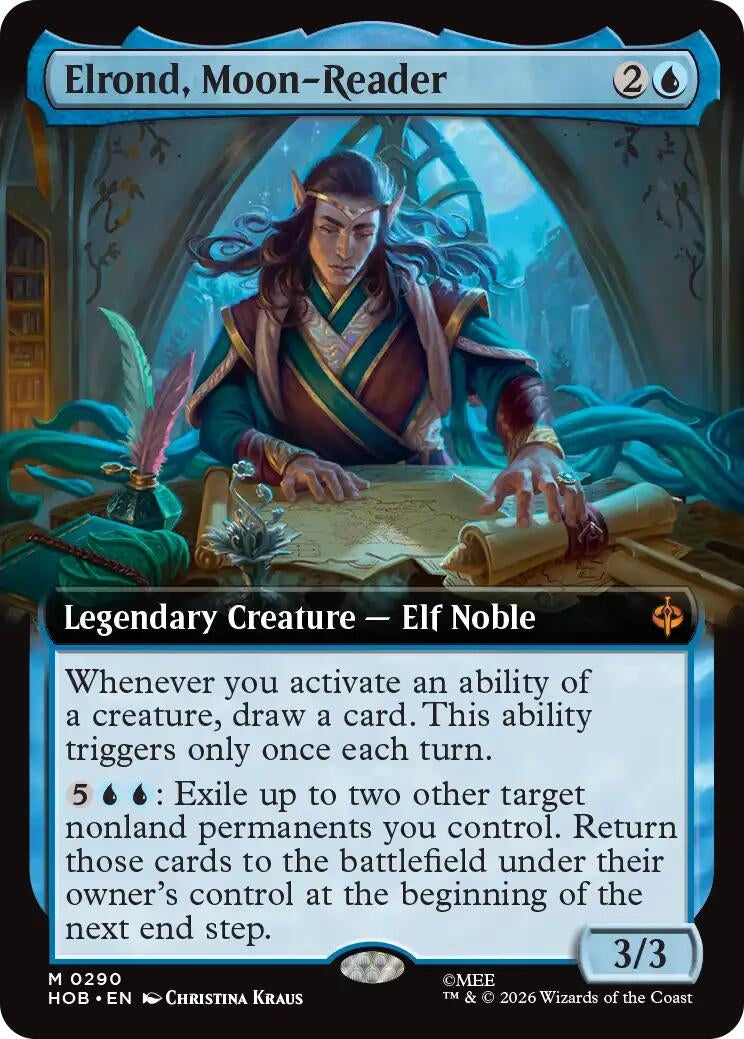 Image for Elrond, Moon-Reader (Extended Art) (The Hobbit) (290) (HOB) - Magic: The Gathering