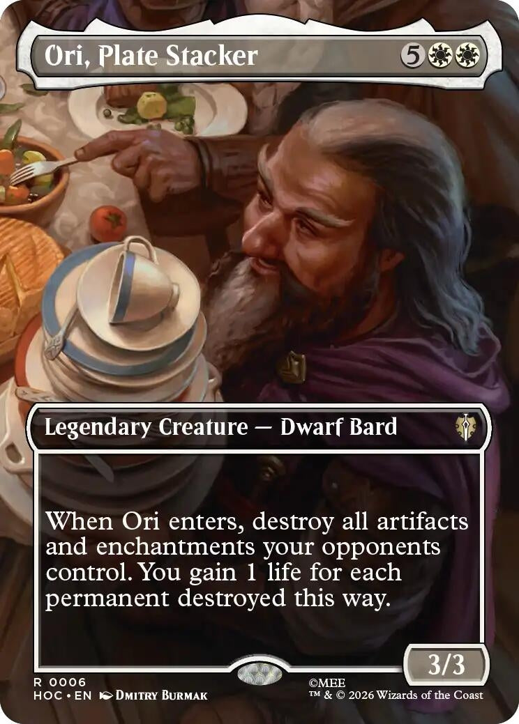Image for Ori, Plate Stacker (Borderless) (The Hobbit: Eternal-Legal) (6) (HOC) - Magic: The Gathering